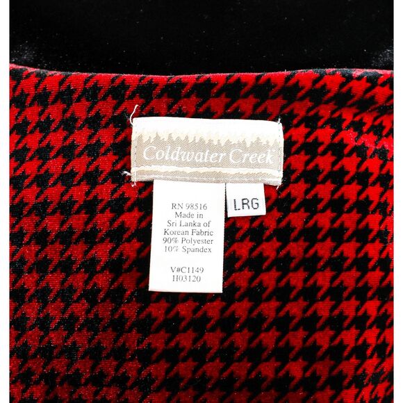 Velvet Houndstooth Coat Formal Evening Blazer Long Coat Overcoat Size Large - Picture 3 of 4